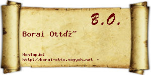 Borai Ottó névjegykártya