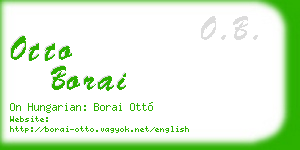 otto borai business card